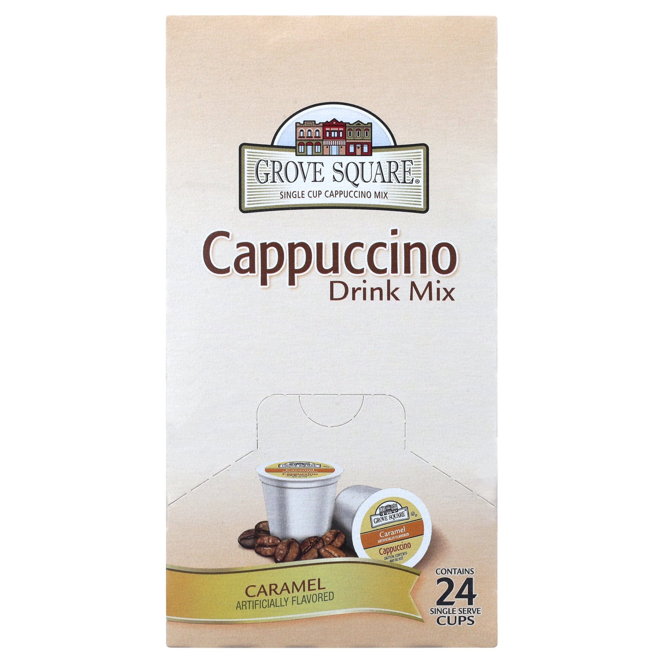 Grove Square Caramel Cappucino Coffee Pods, 24 Count for Keurig K-Cup Brewers Grove Square 
