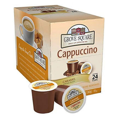 Grove Square Caramel Cappucino Coffee Pods, 24 Count for Keurig K-Cup Brewers Grove Square 
