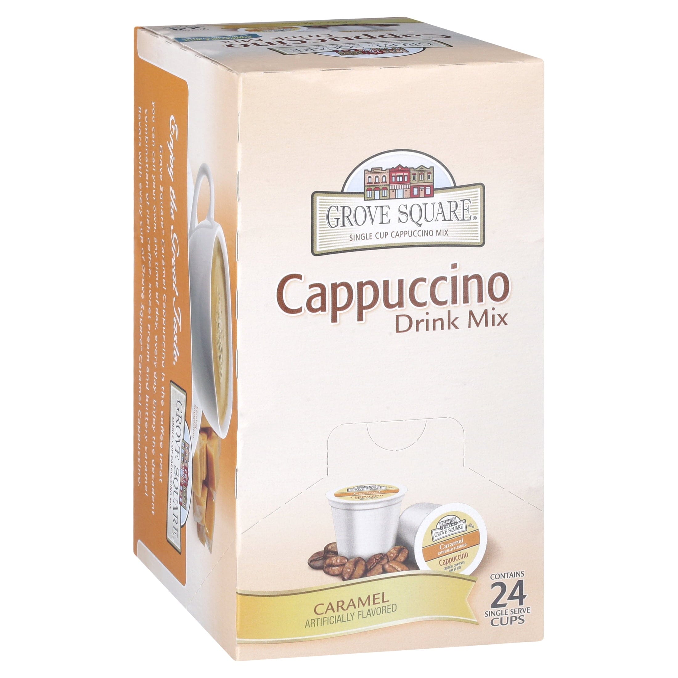 Grove Square Caramel Cappucino Coffee Pods, 24 Count for Keurig K-Cup Brewers Grove Square 