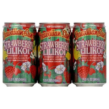 Hawaiian Sun Drink, Strawberry Lilikoi, 11.5 Fl Oz Pack of 6 Hawaiian Sun 11.5 FO-6 Count 