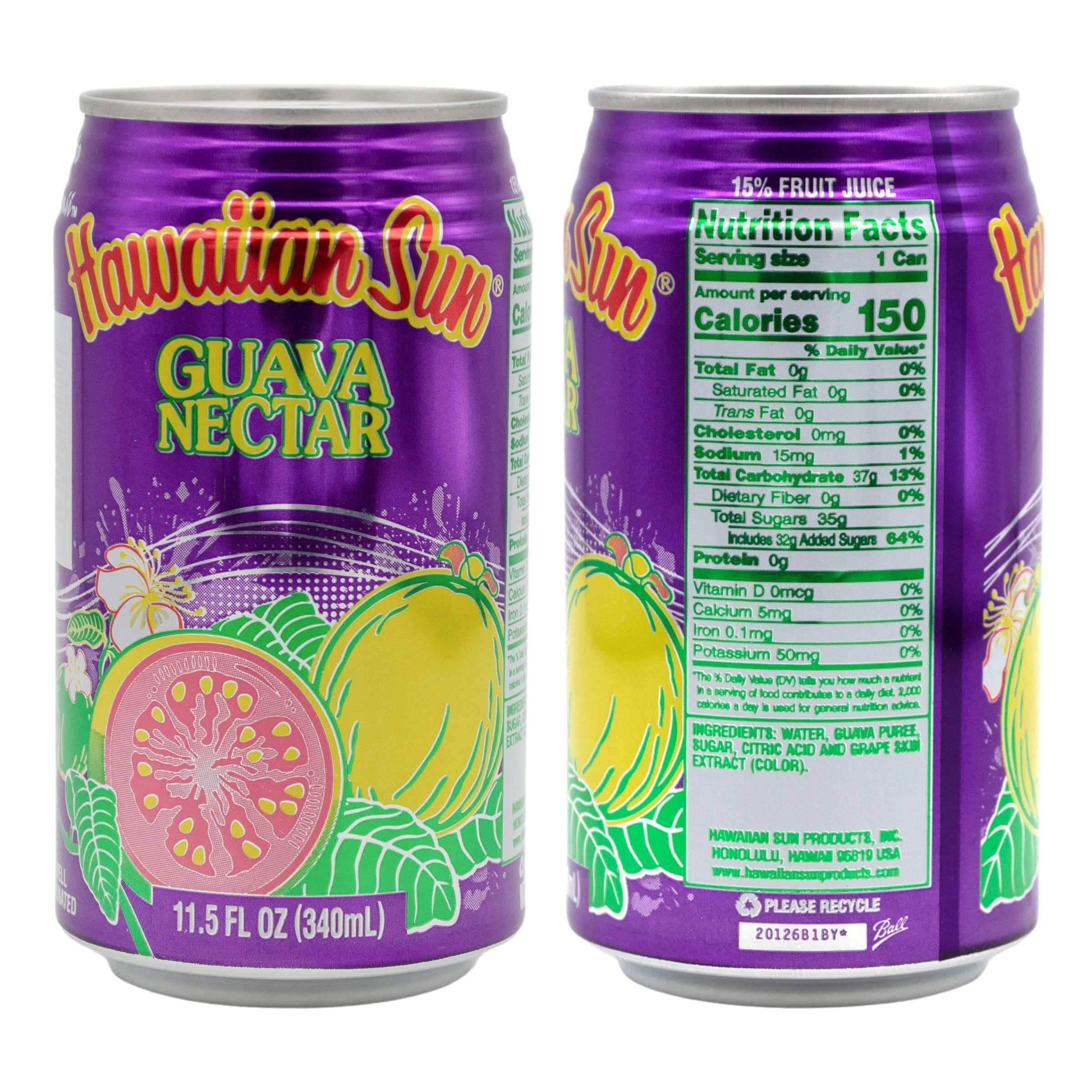 Hawaiian Sun Drinks, Guava Variety Pack, 3 Flavors, 4 Cans per Flavor, Total 12 Cans Snackathon 