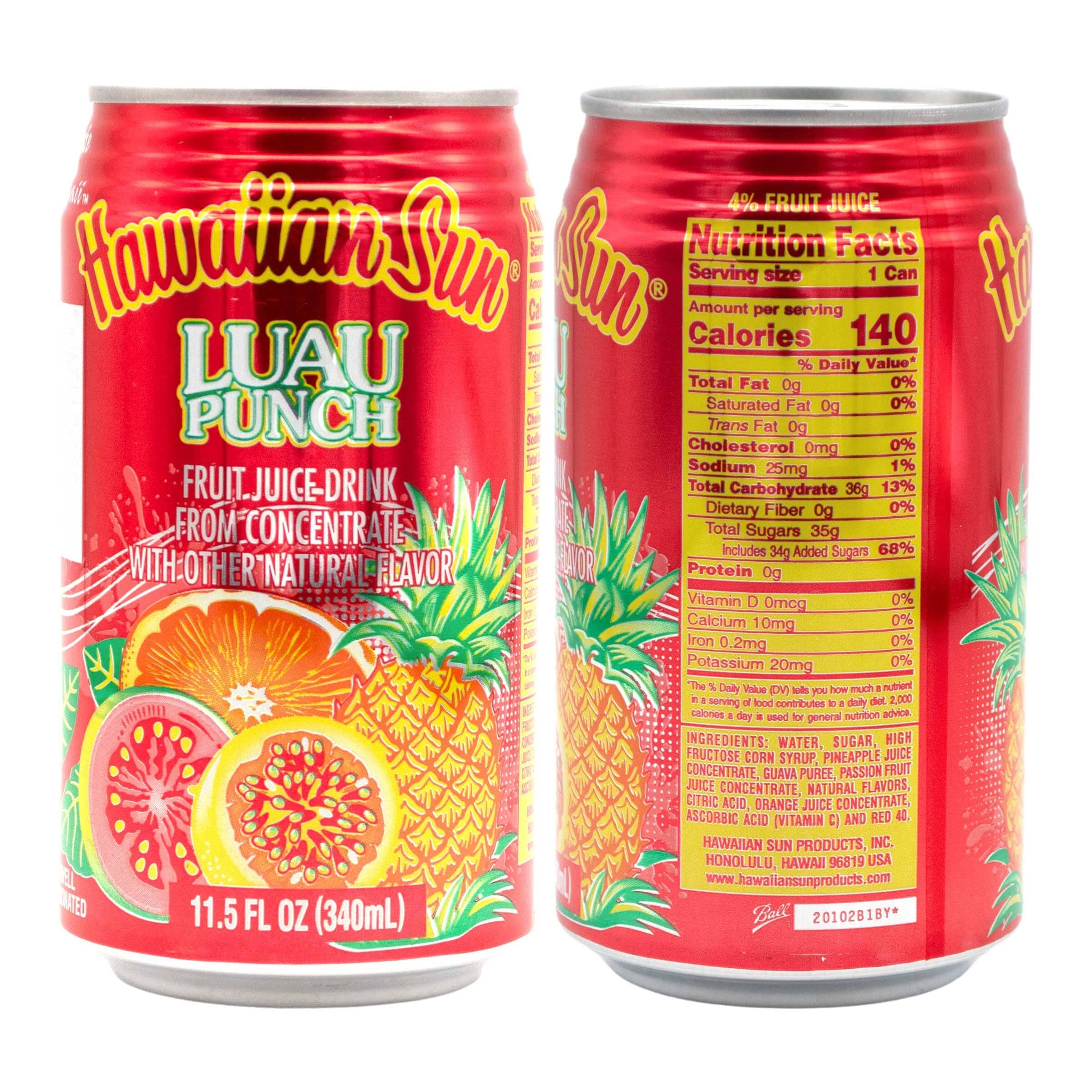 Hawaiian Sun Drinks, Orange Variety Pack, 4 Flavors, 3 Cans per Flavor, Total 12 Cans Snackathon 