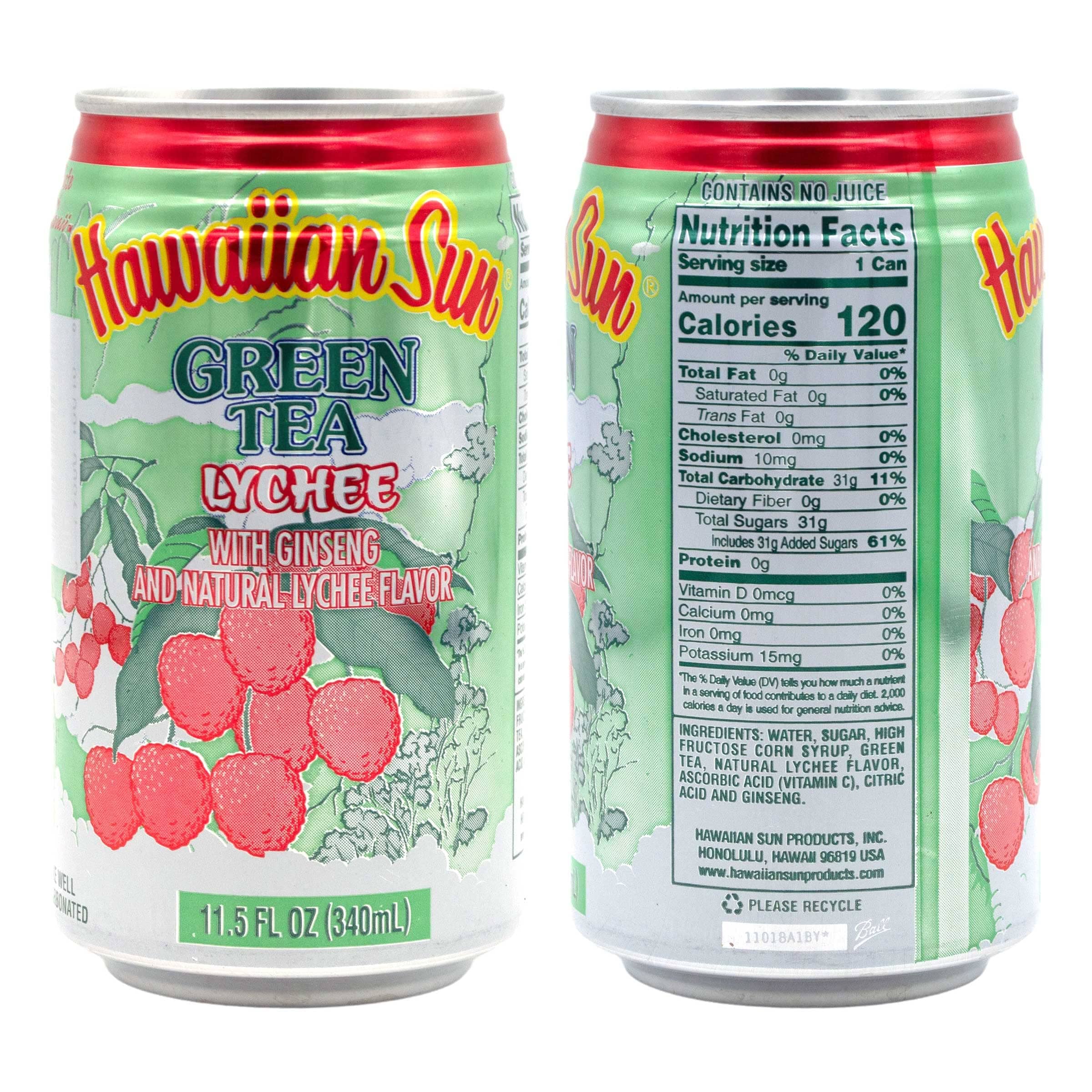 Hawaiian Sun Drinks, Tea Variety, 2 Cans per Flavor, Total 12 Cans Snackathon 