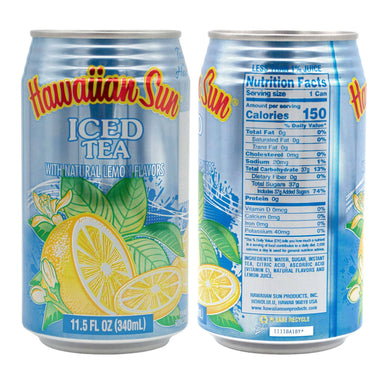 Hawaiian Sun Drinks, Tea Variety, 2 Cans per Flavor, Total 12 Cans Snackathon 