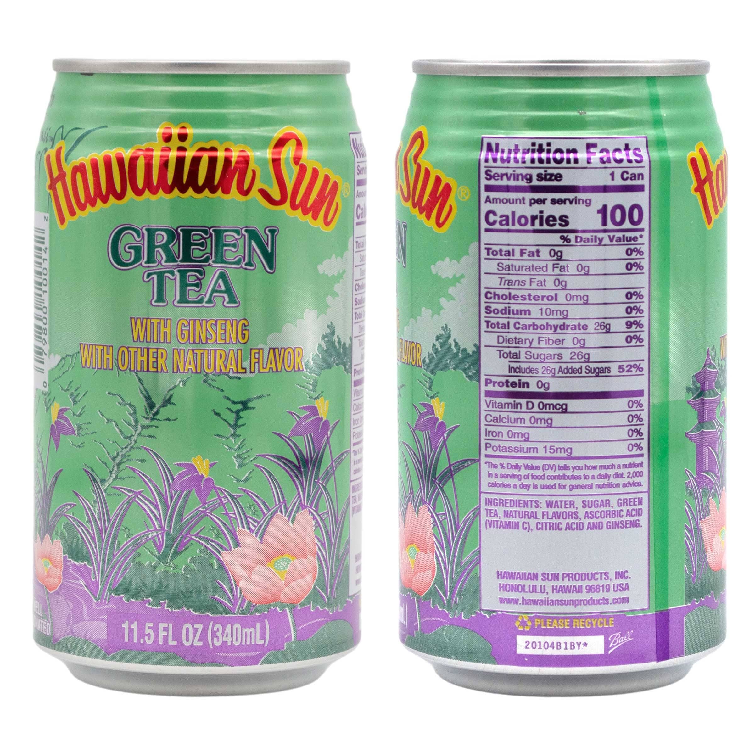 Hawaiian Sun Drinks, Tea Variety, 2 Cans per Flavor, Total 12 Cans Snackathon 