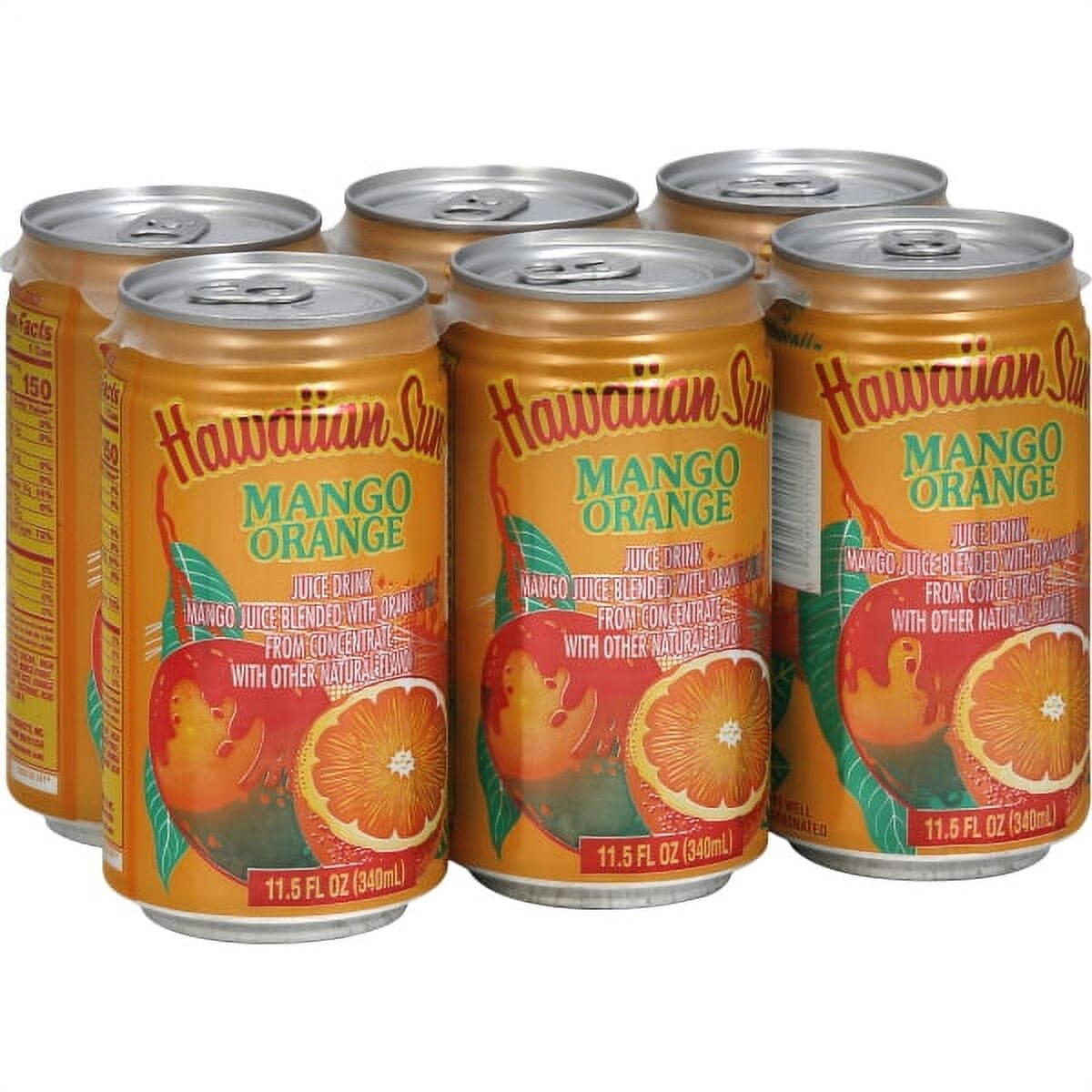 Hawaiian Sun Mango Orange Drink, 11.5 Fl. Oz., 6 Count Hawaiian Sun 