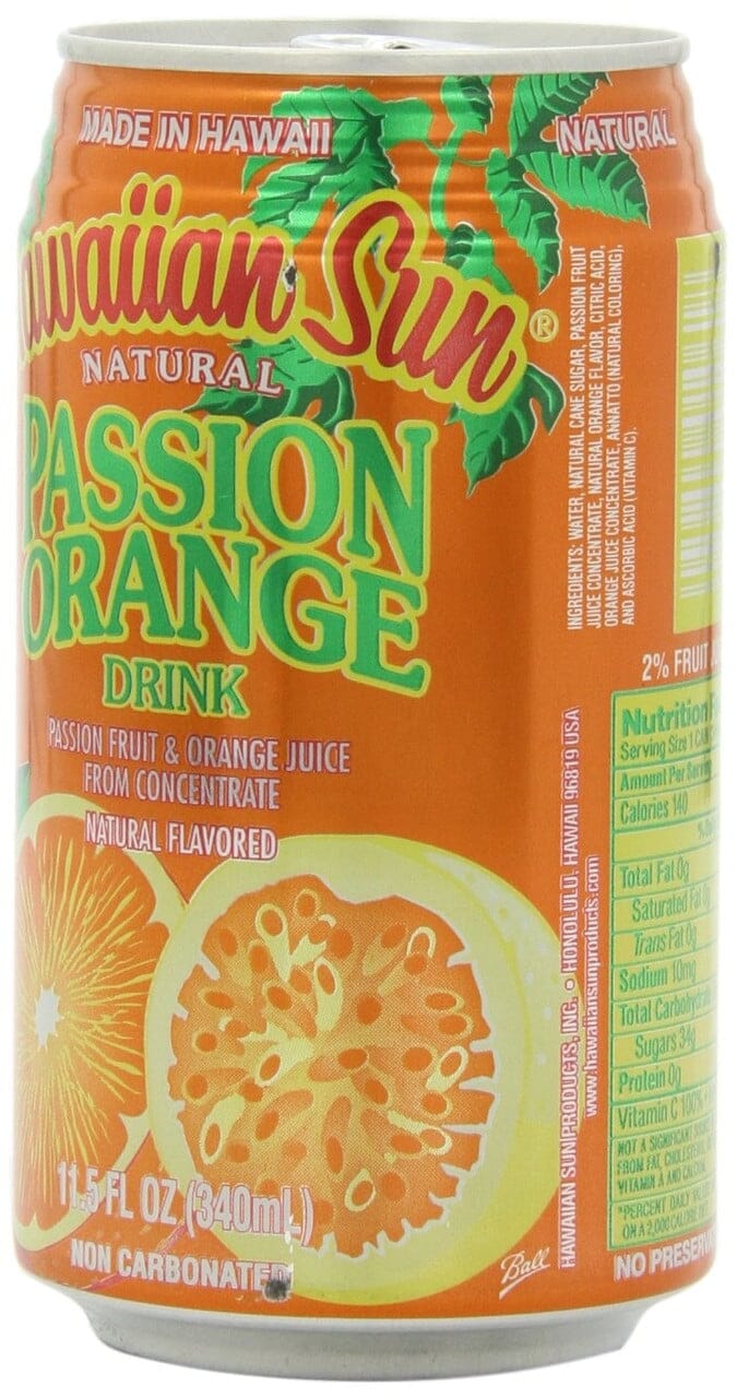 Hawaiian Sun Passion Orange Drink, 11.5 Oz., 6 count Hawaiian Sun 
