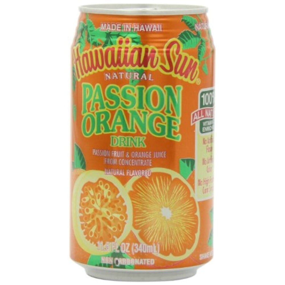 Hawaiian Sun Passion Orange Drink, 11.5 Oz., 6 count Hawaiian Sun Single 