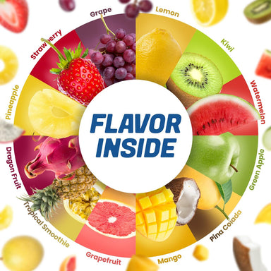 Hi Chew 12 Flavors, Bulk 330+ Pieces, 4 Pound (Strawberry, Mango, Green Apple, Grape, Pineapple, Kiwi, Dragon Fruit, Grapefruit, Lemon, Watermelon, Tropical Smoothie, and Pina Colada) Snackathon 