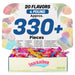 Hi Chew 20 Flavors, Bulk 330+ Pieces, 4 Pound (Strawberry, Mango, Green Apple, Grape, Pineapple, Kiwi, Dragon Fruit, 3 Berries, Orange Tang, Apple Strawberry, Raspberry, Blue Hawaii, Rainbow Sherbet) Snackathon 
