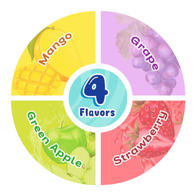 Hi Chew 4 Flavors, Bulk 165+ Pieces, 2 Pound (Hi Chew Fruit Strawberry, Mango, Green Apple, Grape) Snackathon 