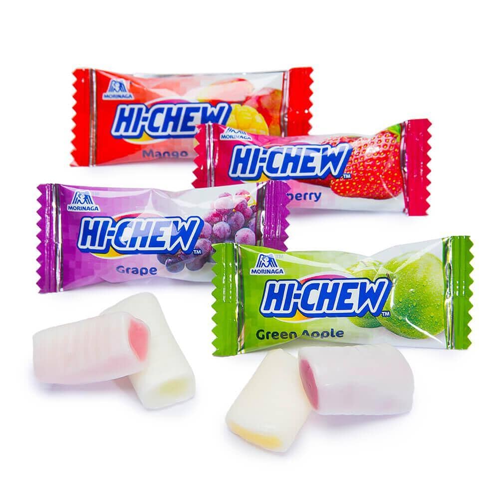 Hi Chew 4 Flavors, Bulk 330+ Pieces, 4 Pound (Hi Chew Fruit Strawberry, Mango, Green Apple, Grape) Snackathon 