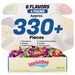 Hi Chew 6 Flavors, Bulk 330+ Pieces, 4 Pound (Hi Chew Fruit Strawberry, Mango, Green Apple, Grape, Tropical Smoothie, Pina Colada) Snackathon 