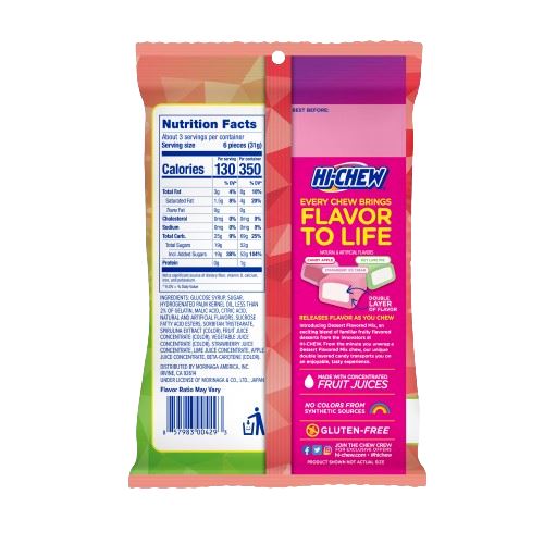 Hi-Chew Dessert Mix, 3 oz Peg Bag Hi-Chew 