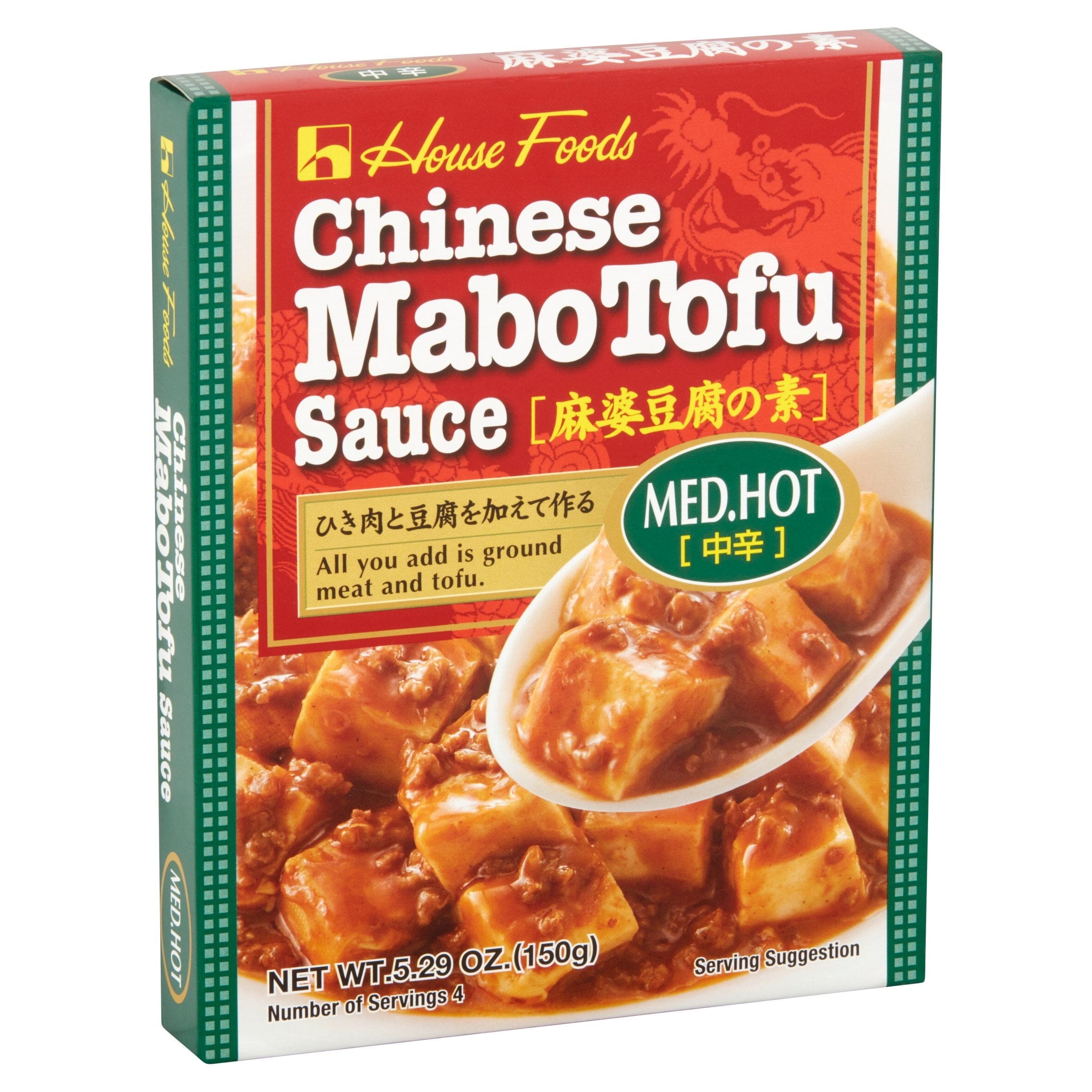 House Foods Chinese Mabo Tofu Sauce, Medium Hot, 5.29 Ounce House Foods 