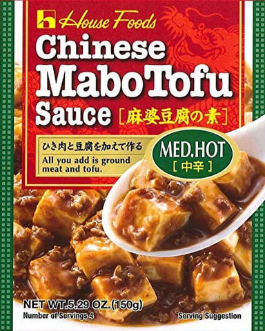 House Foods Chinese Mabo Tofu Sauce, Medium Hot, 5.29 Ounce House Foods Single 