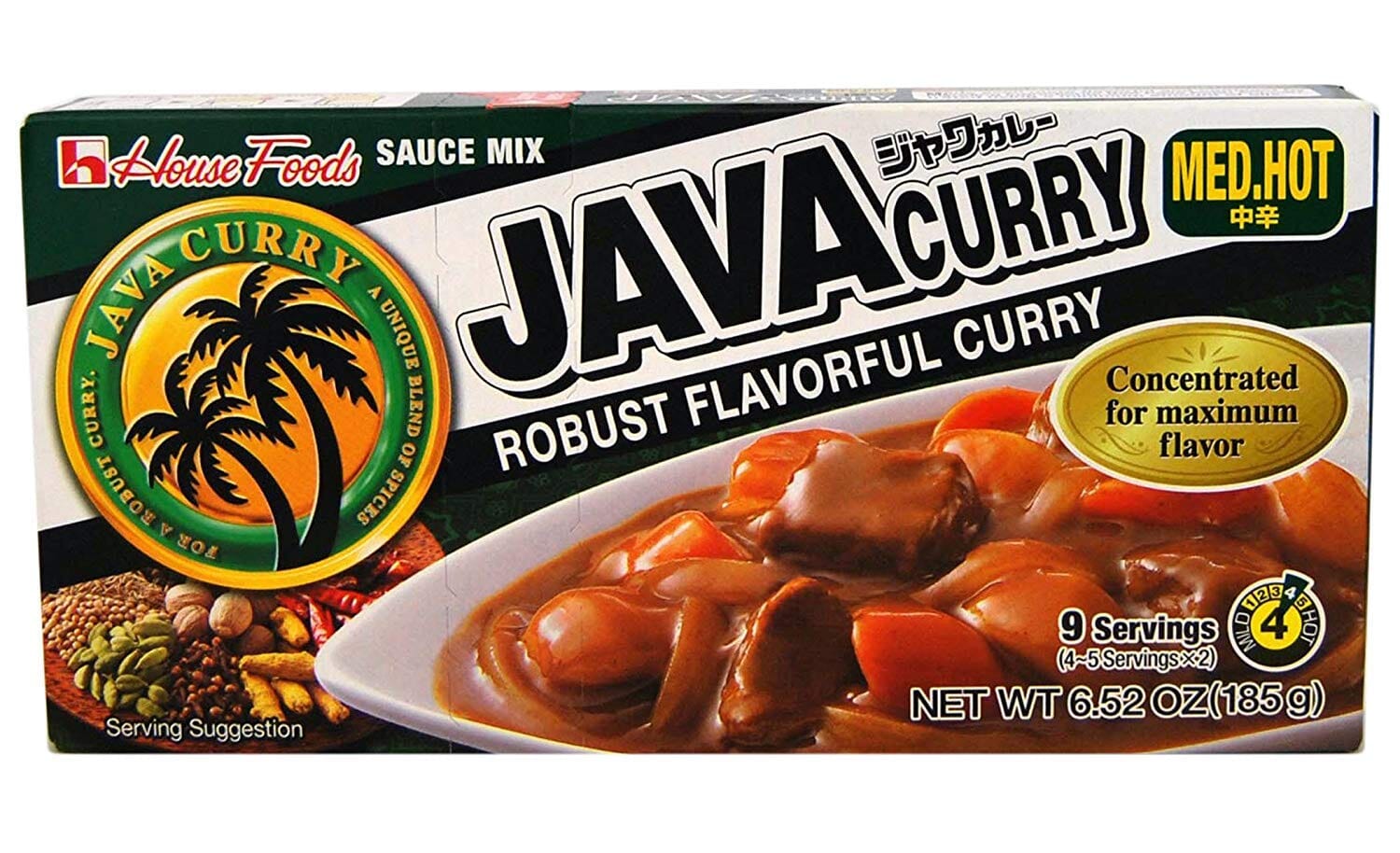 House Foods Java Curry Medium Hot 6.52oz — Snackathon Foods