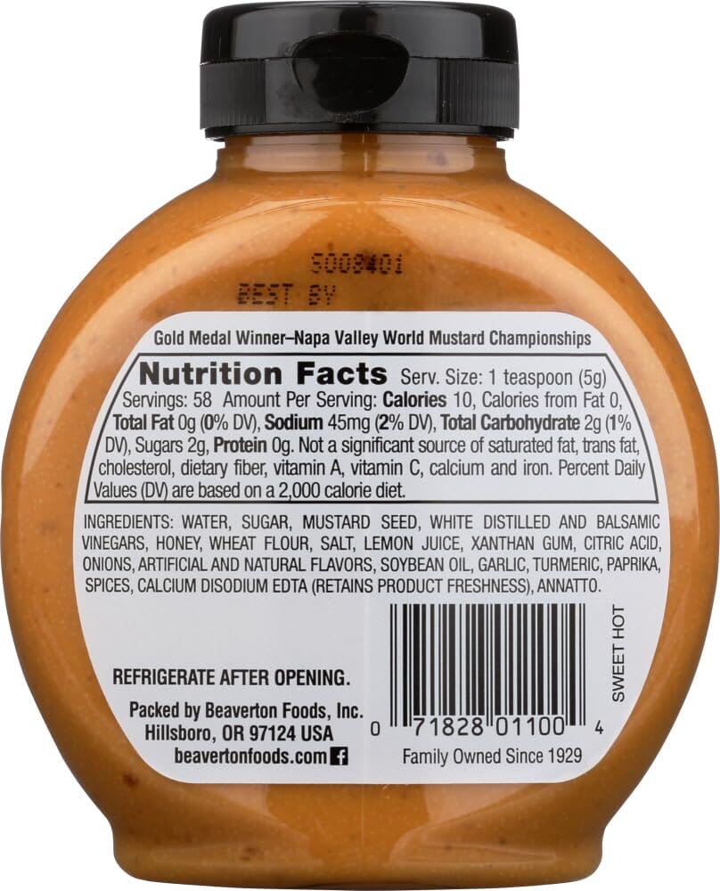 Inglehoffer Sweet Hot Mustard with Honey, 10.25 Oz Inglehoffer 