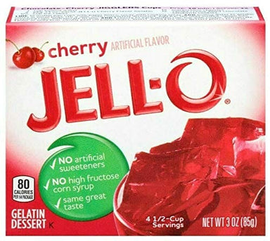 Jell-O Cherry Gelatin Dessert 3 oz Jell-O 