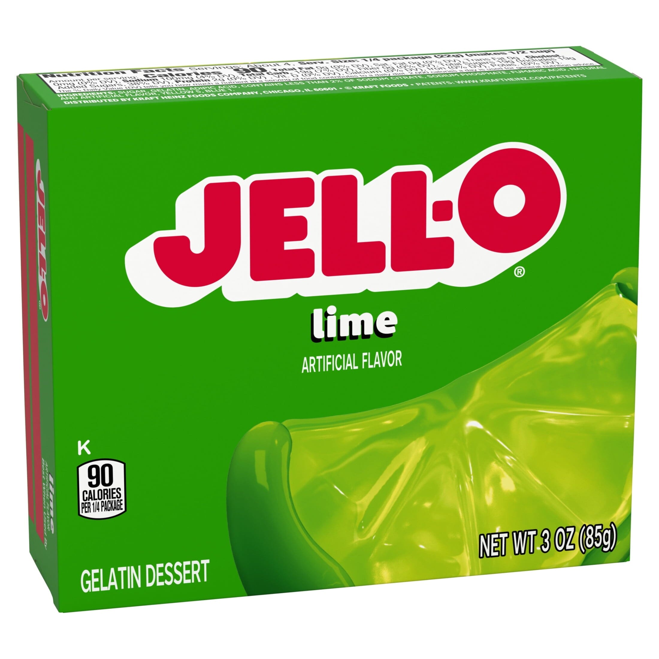 Jell-O Lime Gelatin Dessert Mix, 3 oz Box Jell-O 