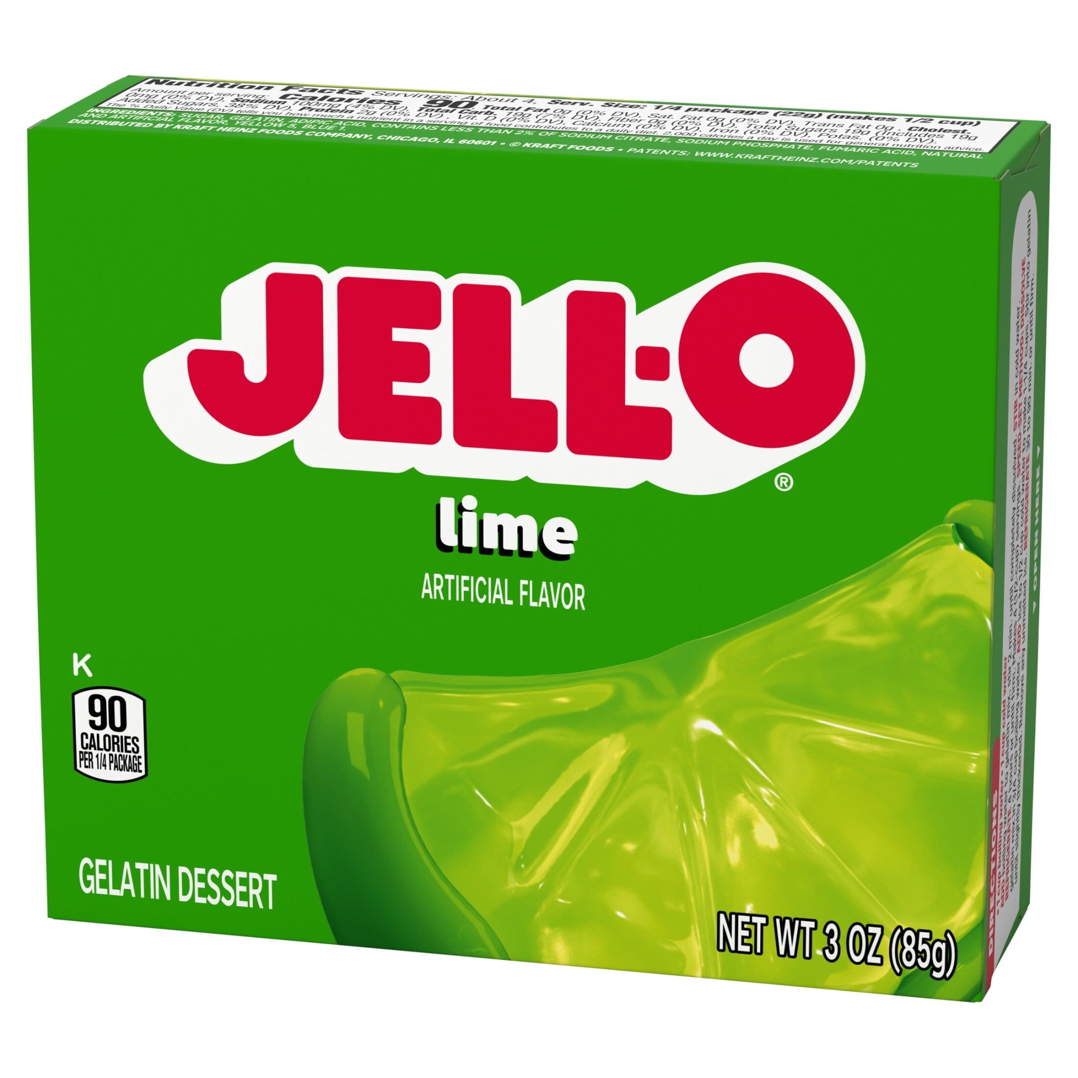 Jell-O Lime Gelatin Dessert Mix, 3 oz Box Jell-O 