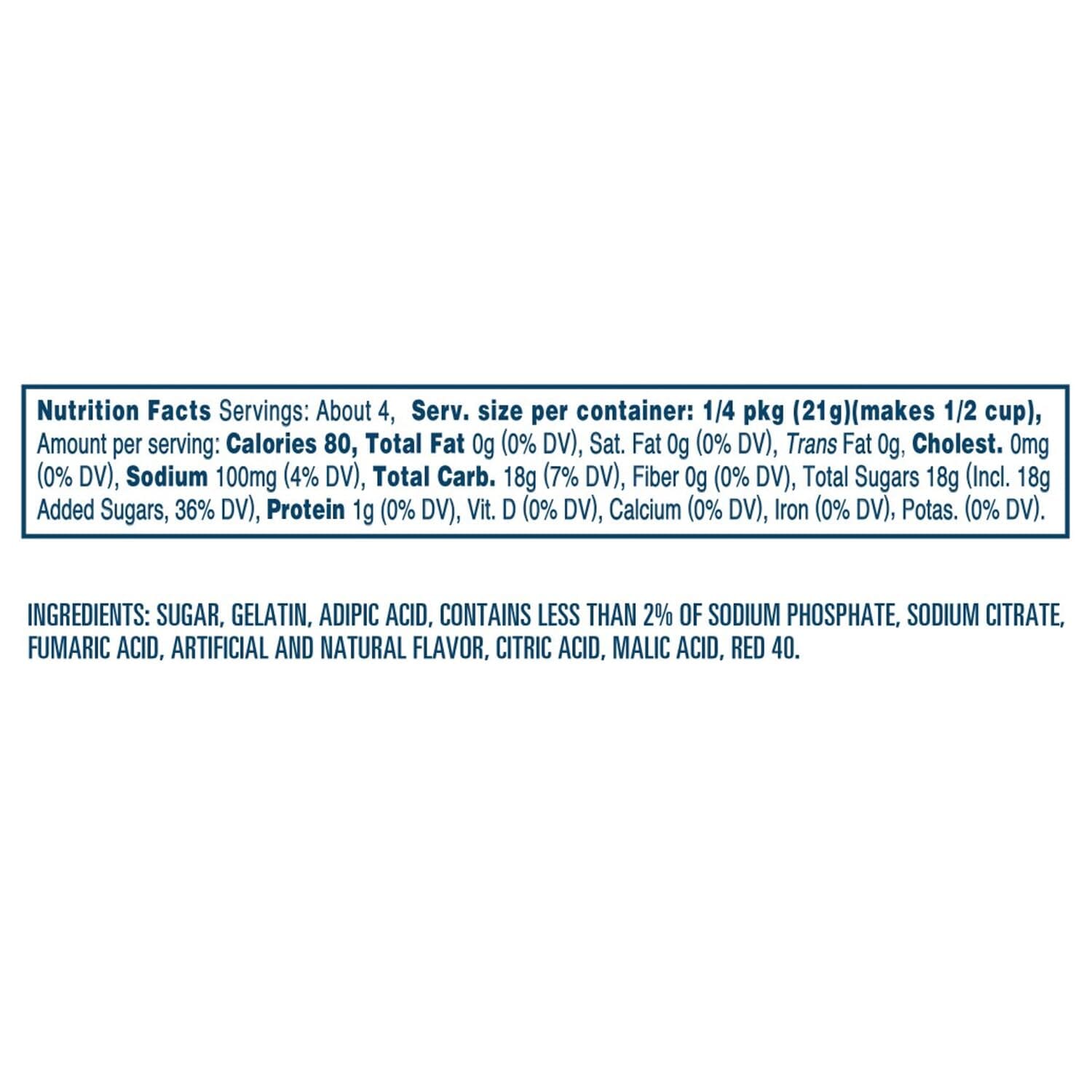 Jolly Rancher Gelatin Dessert Mix, 4 Fruit Flavors, 3 oz Box Jolly Rancher 