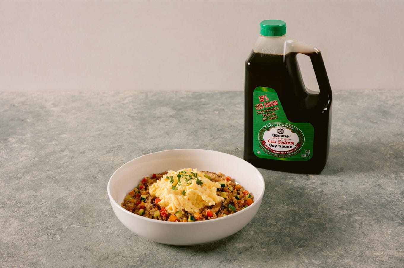 Kikkoman Less Sodium Soy Sauce, 40 Ounce, Case of 6 Kikkoman 
