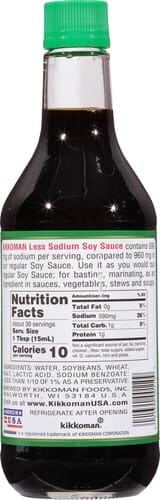 Kikkoman Naturally Brewed Soy Sauce, Less Sodium (EXP AUG 2025) Kikkoman 