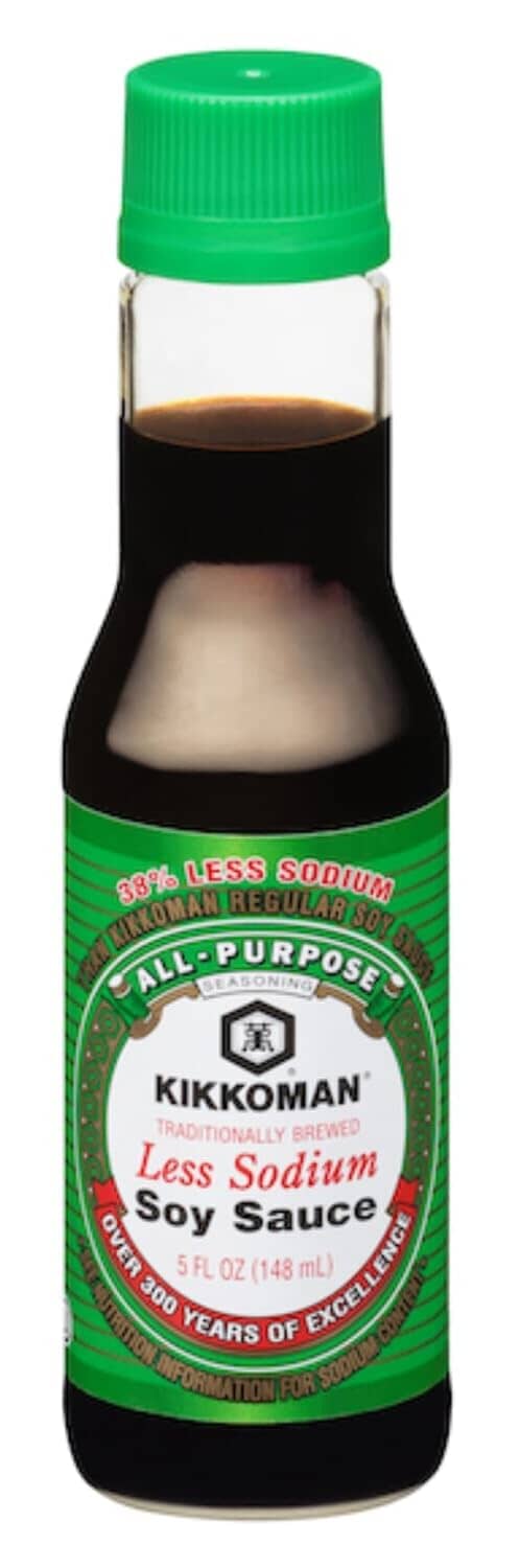 Kikkoman Naturally Brewed Soy Sauce, Less Sodium Kikkoman Less Sodium 5 Fluid Ounce 