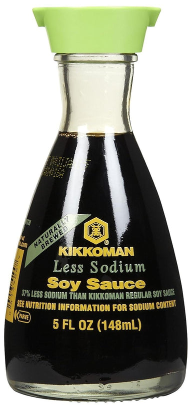 Kikkoman Naturally Brewed Soy Sauce, Less Sodium Kikkoman Less Sodium 5 Fluid Ounce Dispenser 