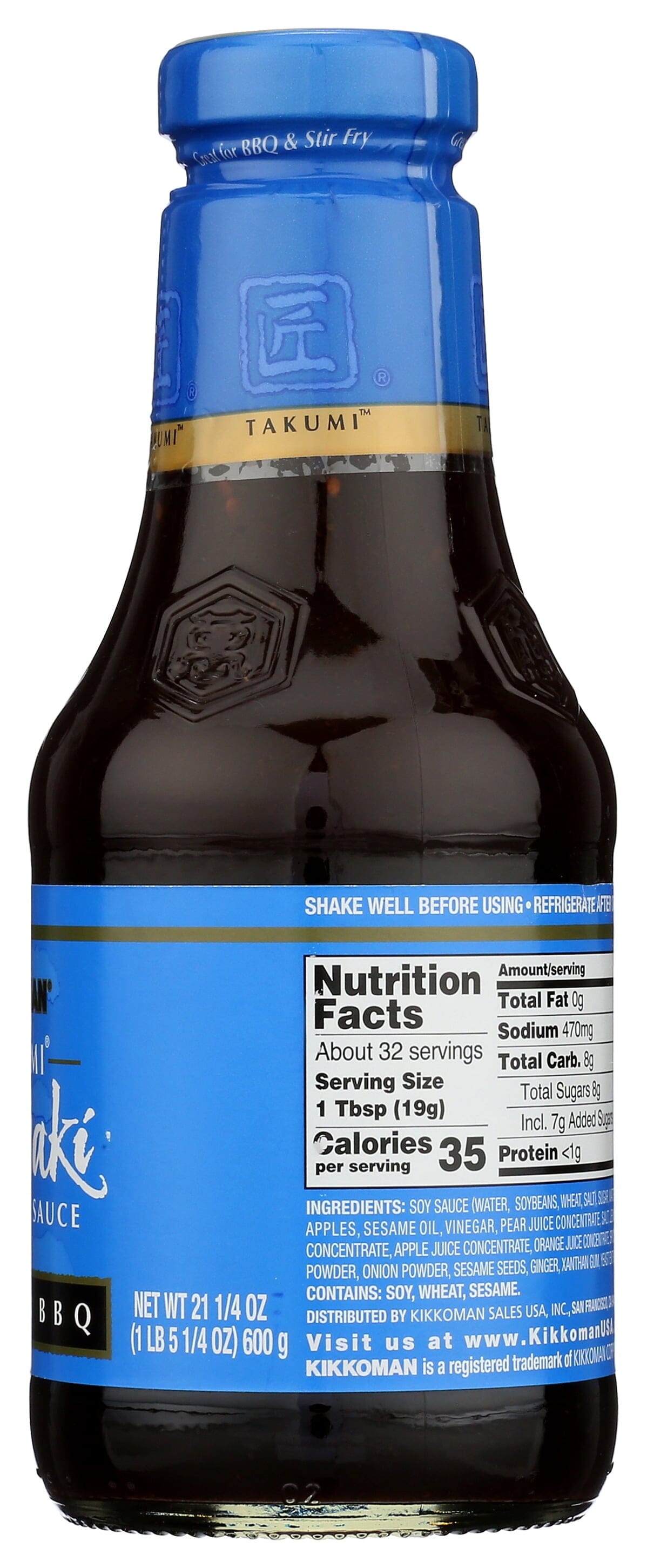 Kikkoman Takumi Korean BBQ Sauce, 21.25 oz, Glass Bottle Kikkoman 