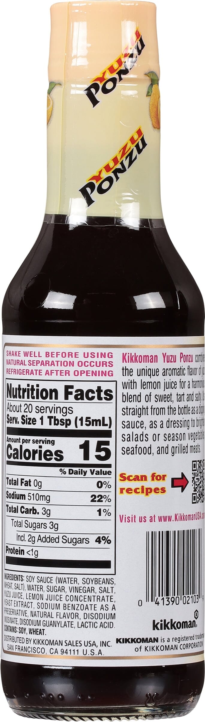 Kikkoman Yuzu Ponzu Sauce, 10 Ounce Kikkoman 