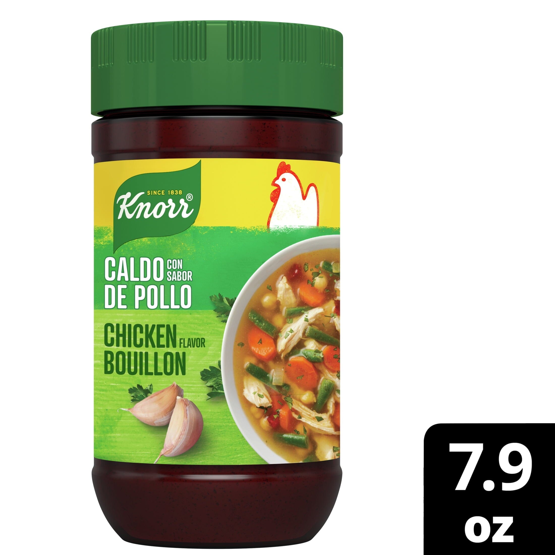 Knorr Granulated Bouillon Chicken Flavor Cholesterol-Free Powder, 7.9 oz Jar Knorr 