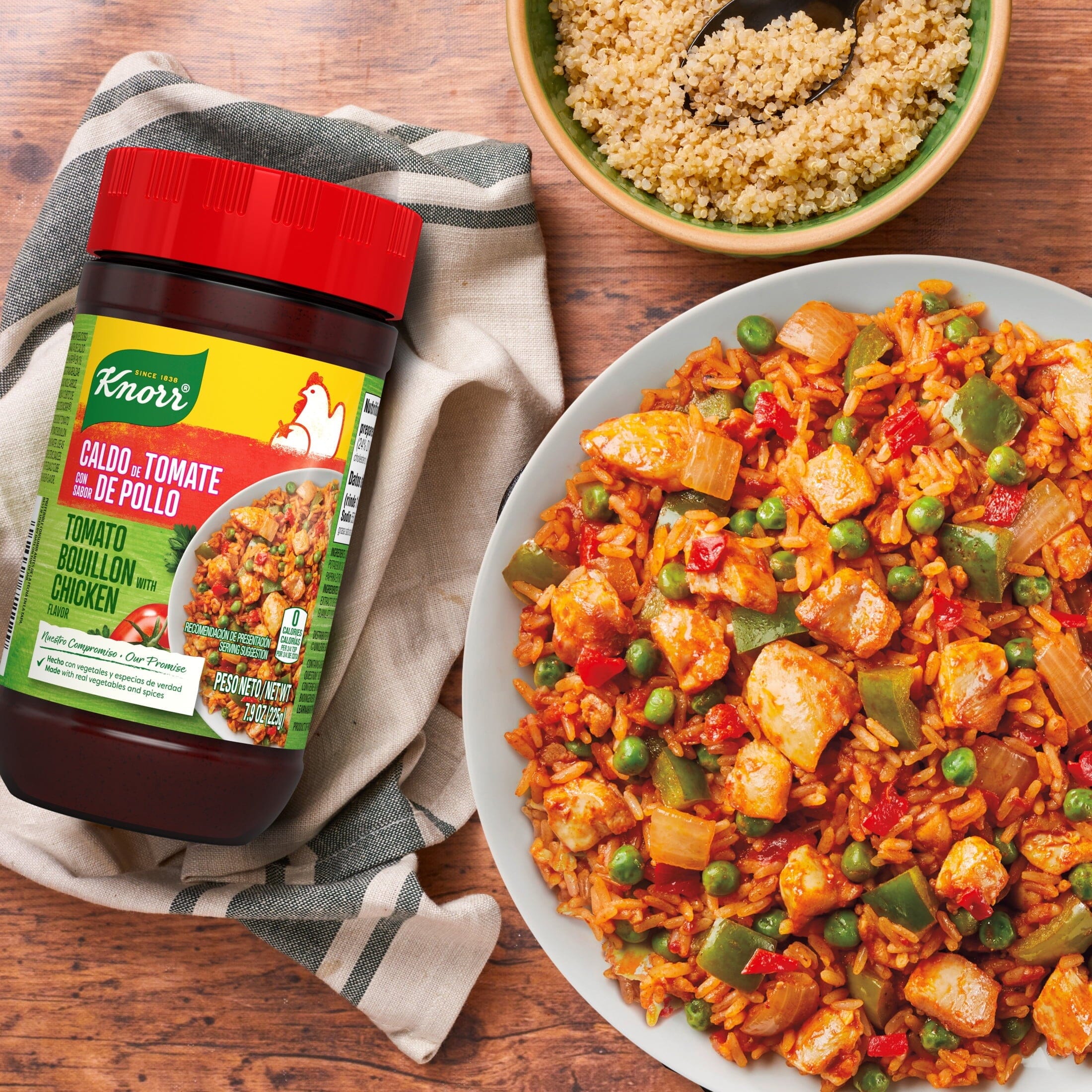 Knorr Granulated Tomato with Chicken Flavor Bouillon Ground Fat & Cholesterol Free, 7.9 oz Jar Knorr 