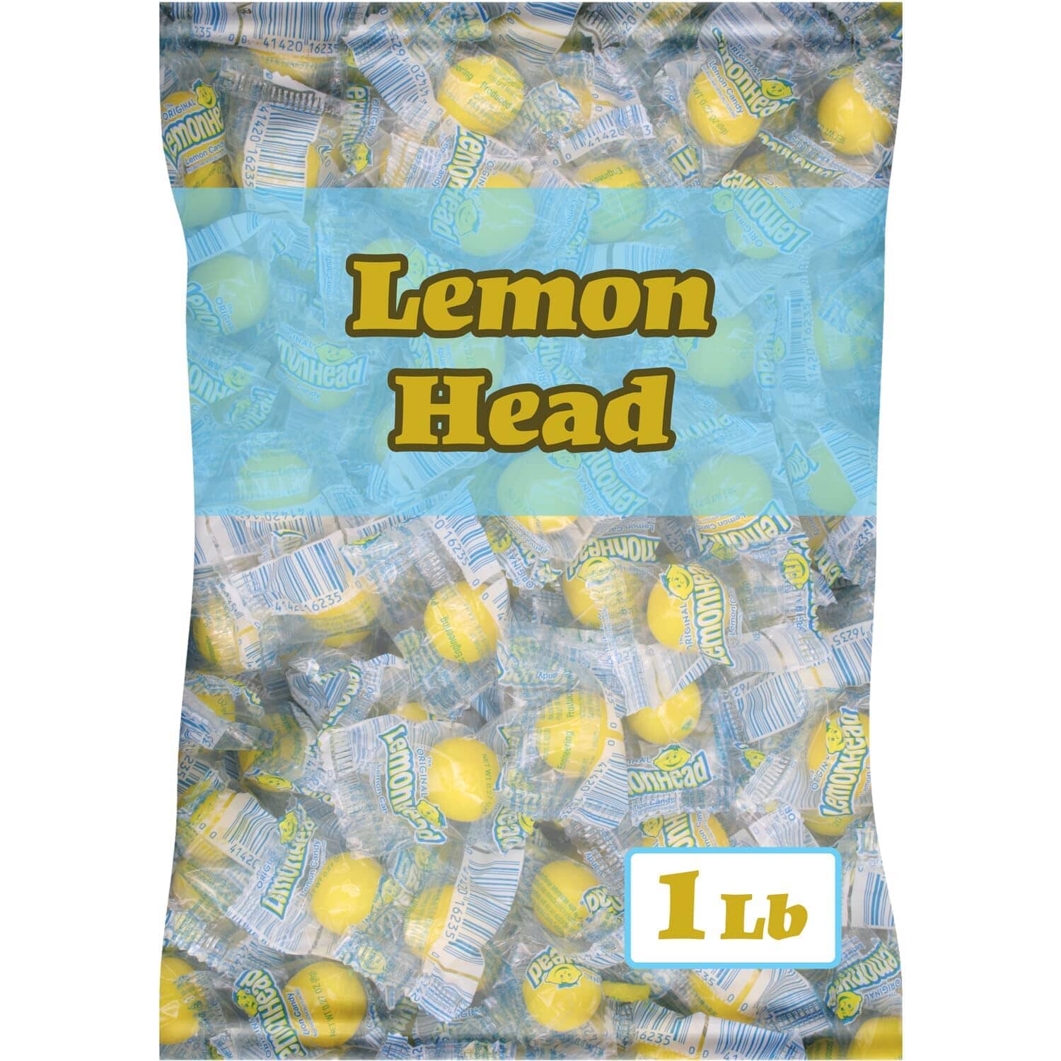 Lemonhead Original Lemon Hard Candy, Individually Wrapped Bulk Bag, 1 ...