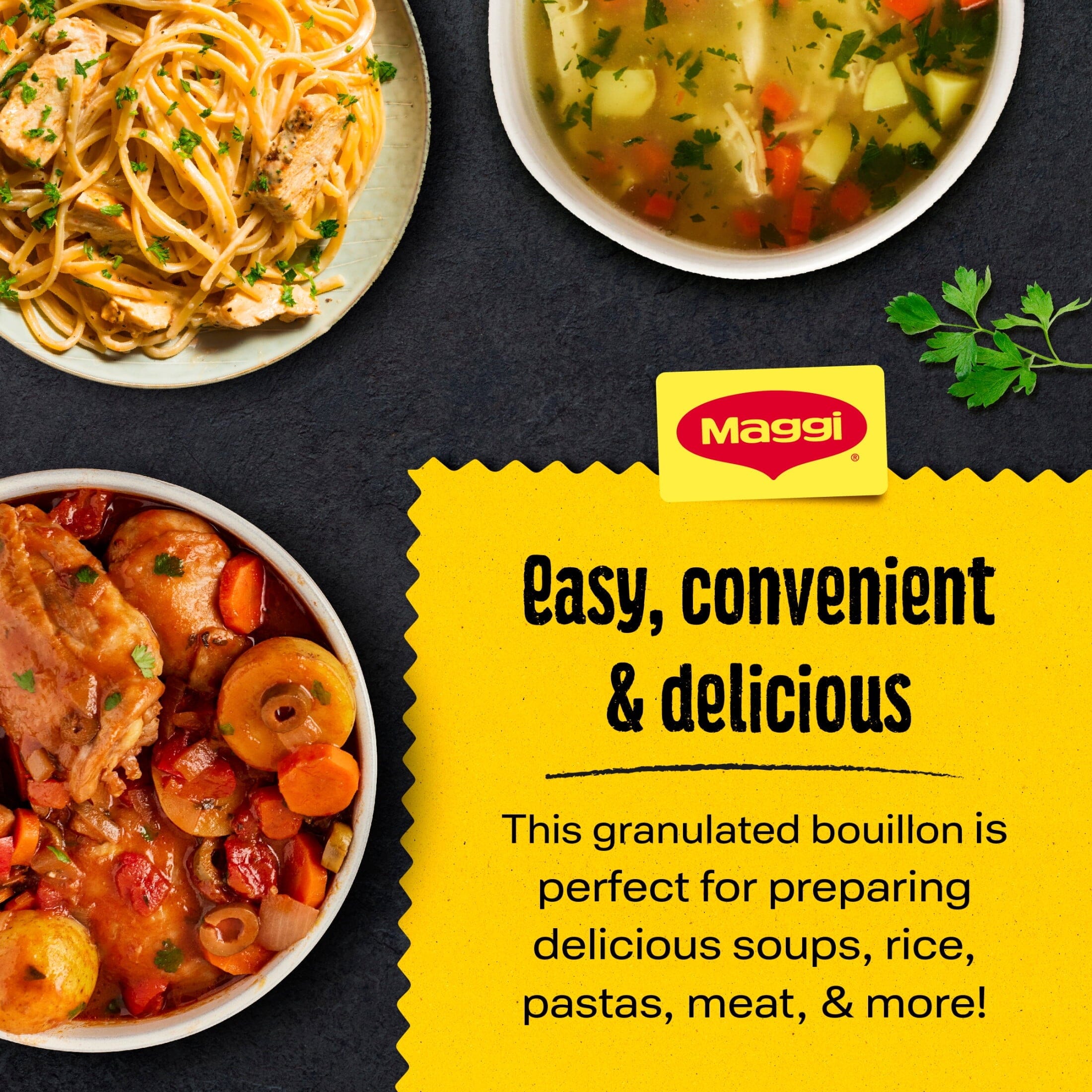 Maggi Caldo Sabor A Pollo Chicken Flavored Bouillon Powder, Granulated Chicken Soup Seasoning 7.9 oz Maggi 