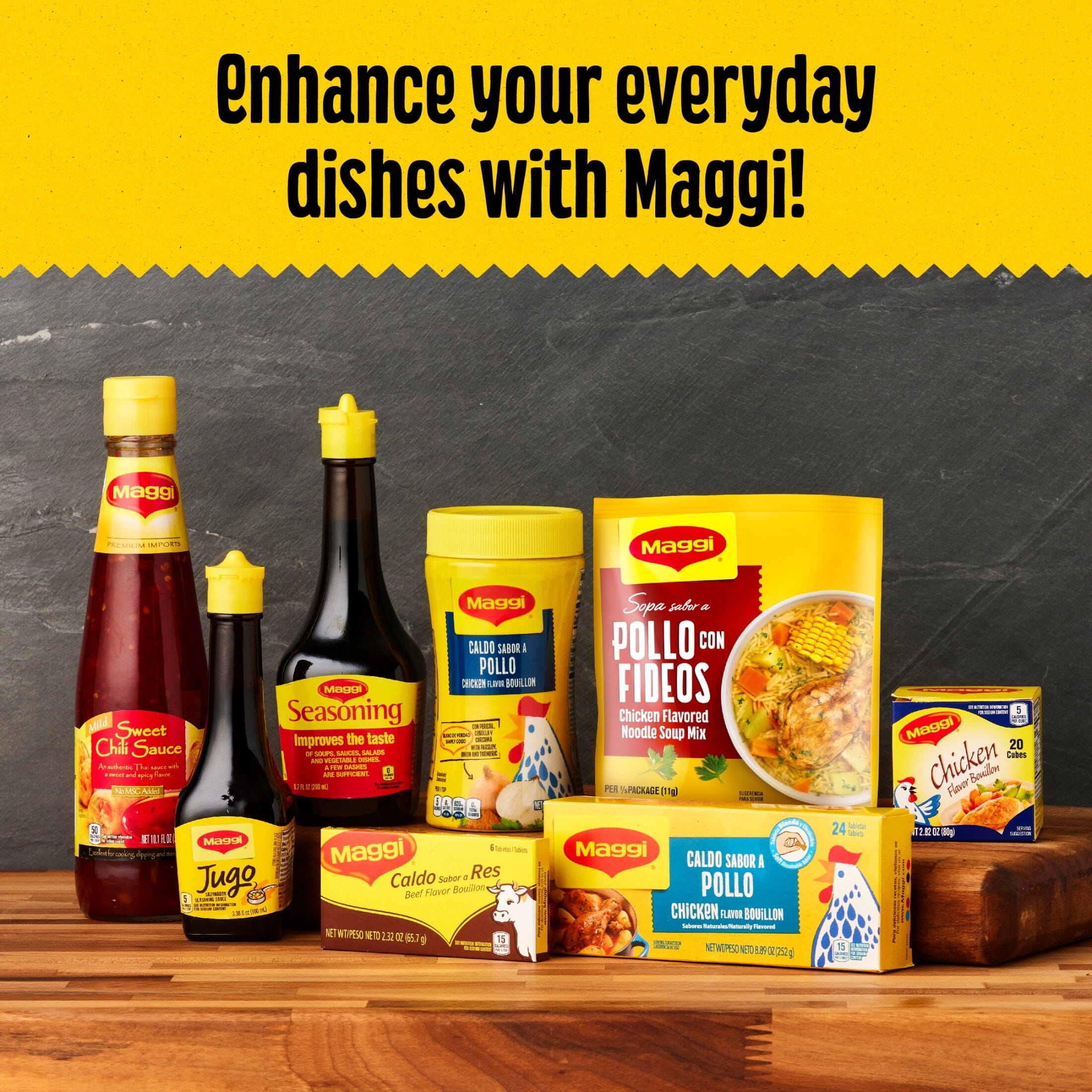 Maggi Caldo Sabor A Pollo Chicken Flavored Bouillon Powder, Granulated Chicken Soup Seasoning 7.9 oz Maggi 