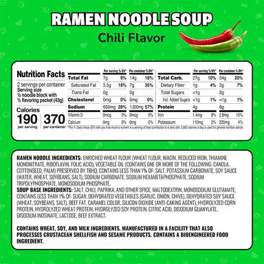Maruchan Hot Chili Flavor Ramen Noodle Soup, 3 Ounce Maruchan 