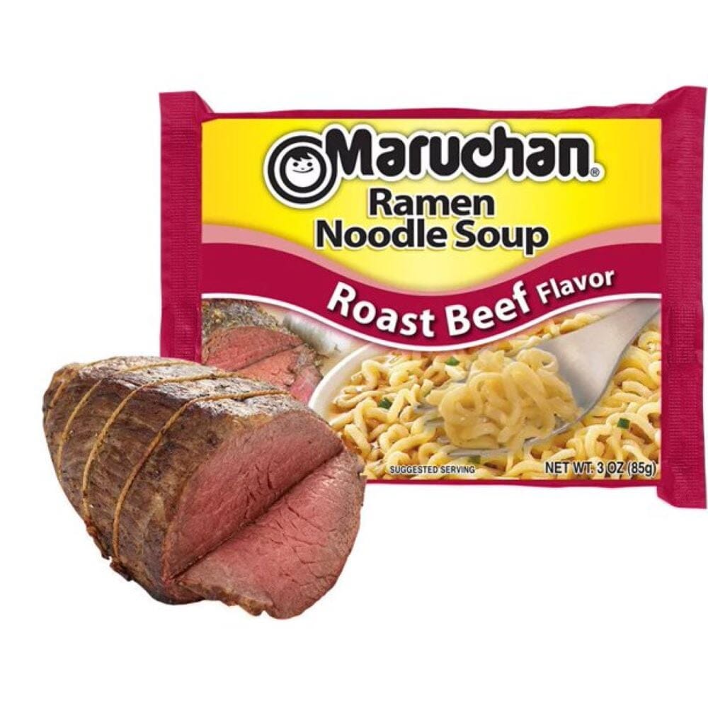 Maruchan, Ramen Creamy Chicken, Roast Beef, Chili, and Beef Noodles Variety Pack Soup, 3 Oz, 12 Ct Maruchan 