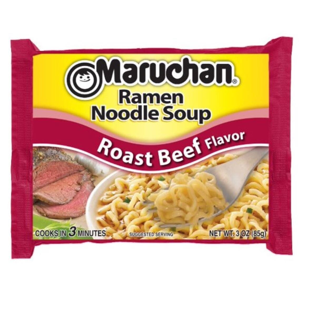 Maruchan, Ramen Creamy Chicken, Roast Beef, Chili, and Beef Noodles Variety Pack Soup, 3 Oz, 12 Ct Maruchan 