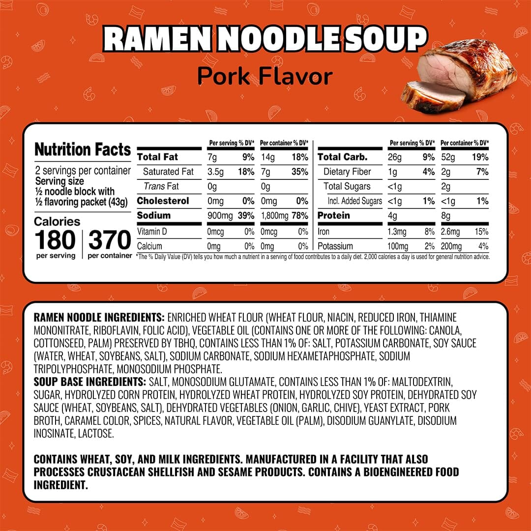 Maruchan Ramen Noodle Soup, Pork Flavor, 3-Ounce Maruchan Ramen 