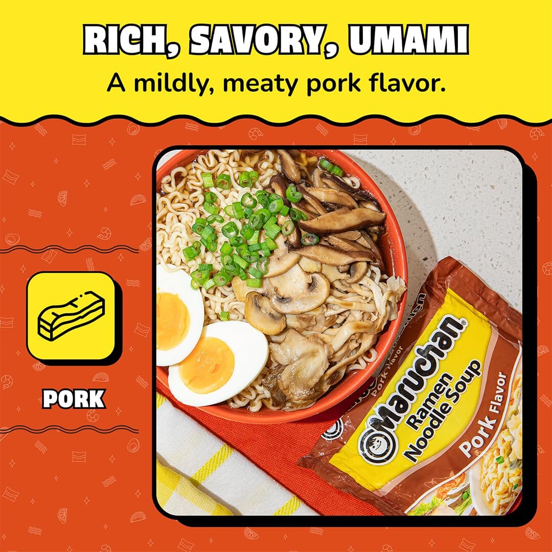 Maruchan Ramen Noodle Soup, Pork Flavor, 3-Ounce Maruchan Ramen 