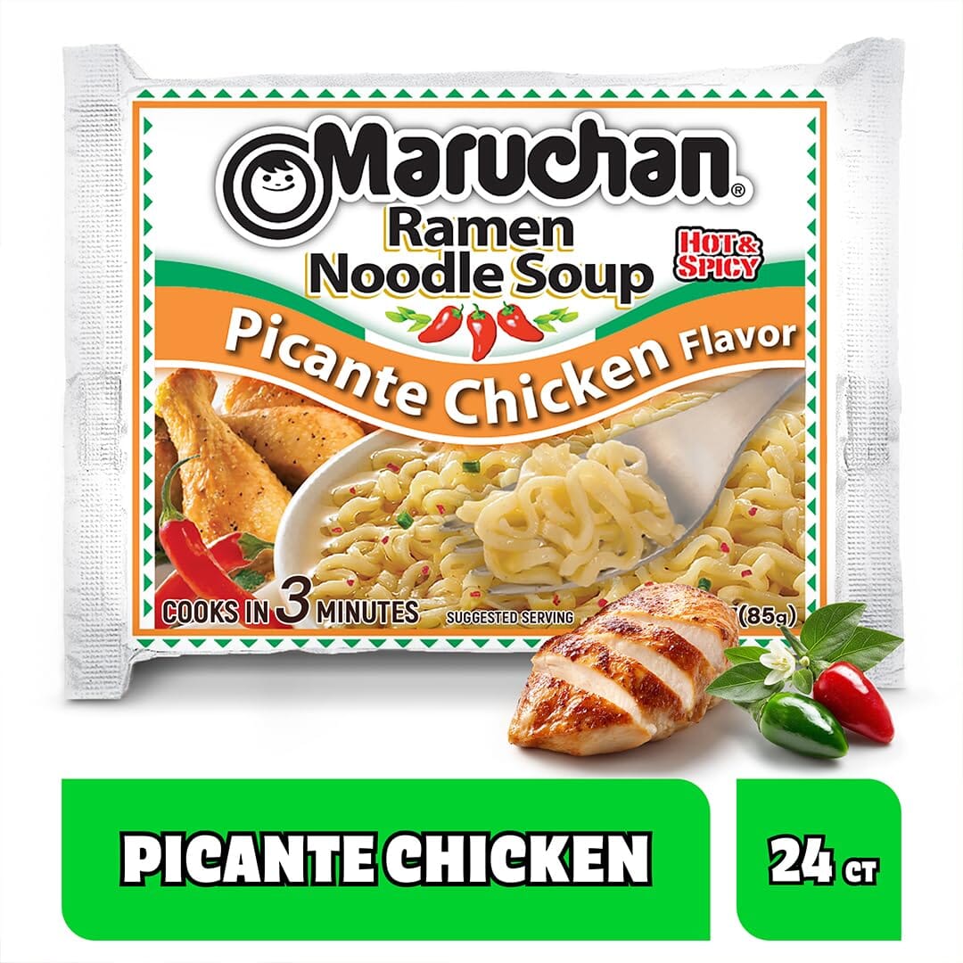 Maruchan Ramen, Picante Chicken, 3 Ounce Snackathon 3 Ounce 