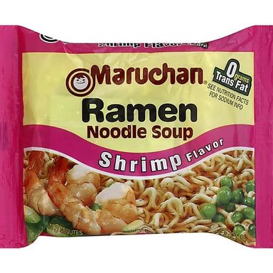 Maruchan Ramen Shrimp Flavor Noodle Soup 3 oz Maruchan Ramen 3 Ounces 