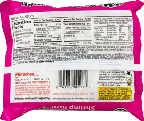 Maruchan Ramen Shrimp Flavor Noodle Soup 3 oz Maruchan Ramen 