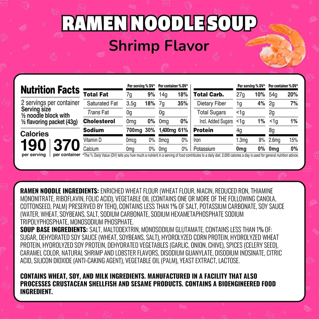 Maruchan Ramen Shrimp Flavor Noodle Soup 3 oz Maruchan Ramen 