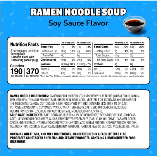 Maruchan Ramen Soy Sauce Flavored Ramen Noodle Soup, 3 OZ (Pack of 24) Maruchan 