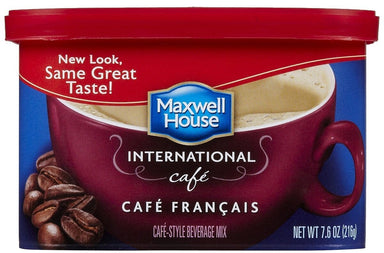 Maxwell House International Cafe Francais Cafe 7.6 oz (Pack of 1 or 8) Snackathon Foods Cafe Francais 7.6 Ounce (Pack of 1) 