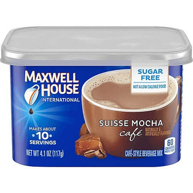 Maxwell House International Sugar Free Suisse Mocha Cafe Beverage Mix 4.1 Oz Maxwell House 