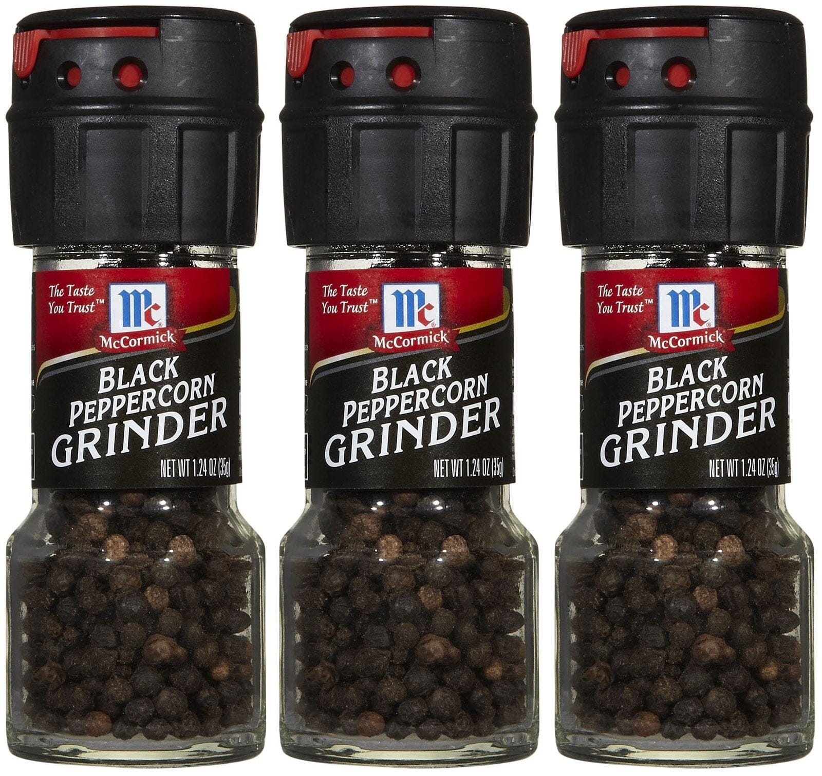 McCormick Black Peppercorn Grinder, 1.24 oz McCormick 1.24 Ounce (Pack of 3) 